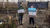 Glückliche Jungs in Moldawien
